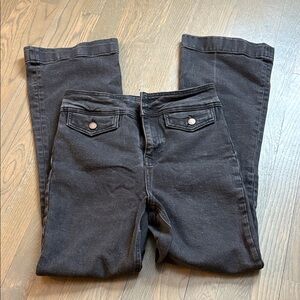 Boden Black Denim Jeans with Brass Accents